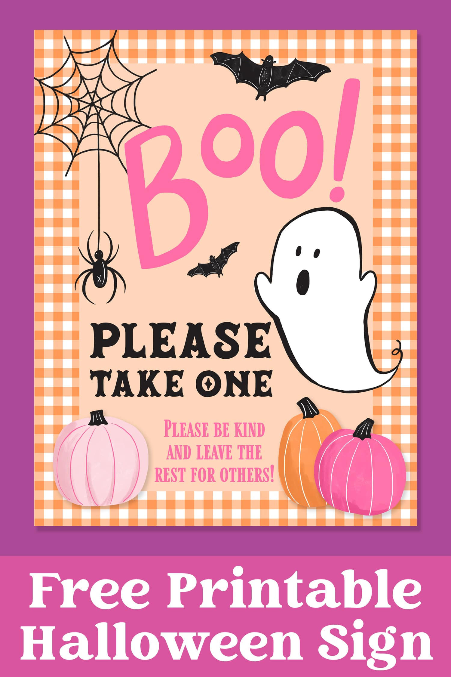 Printable &amp;quot;Please Take One&amp;quot; Halloween Sign - Happiness Is Homemade pertaining to Halloween Candy Sign Printable Free