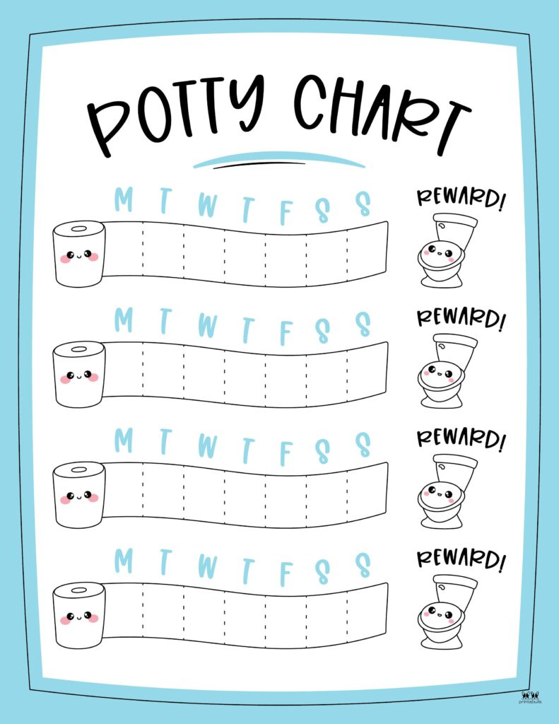 Printable Potty Training Charts - 20 Pages | Printabulls throughout Printable Potty Charts Free