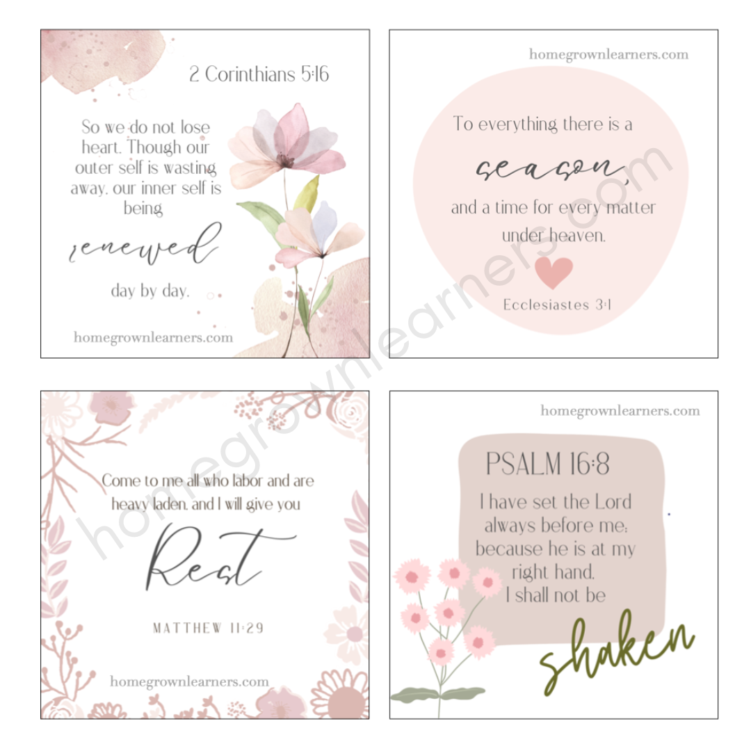 Printable Scripture Cards — Homegrown Learners inside Free Printable Scripture Cards