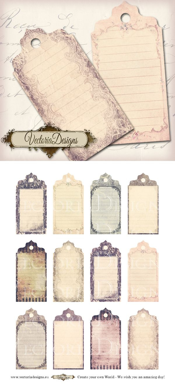 Printable Shabby Chic Tagsvectoriadesigns | Shabby Chic with regard to Vectoria Designs Free Printables