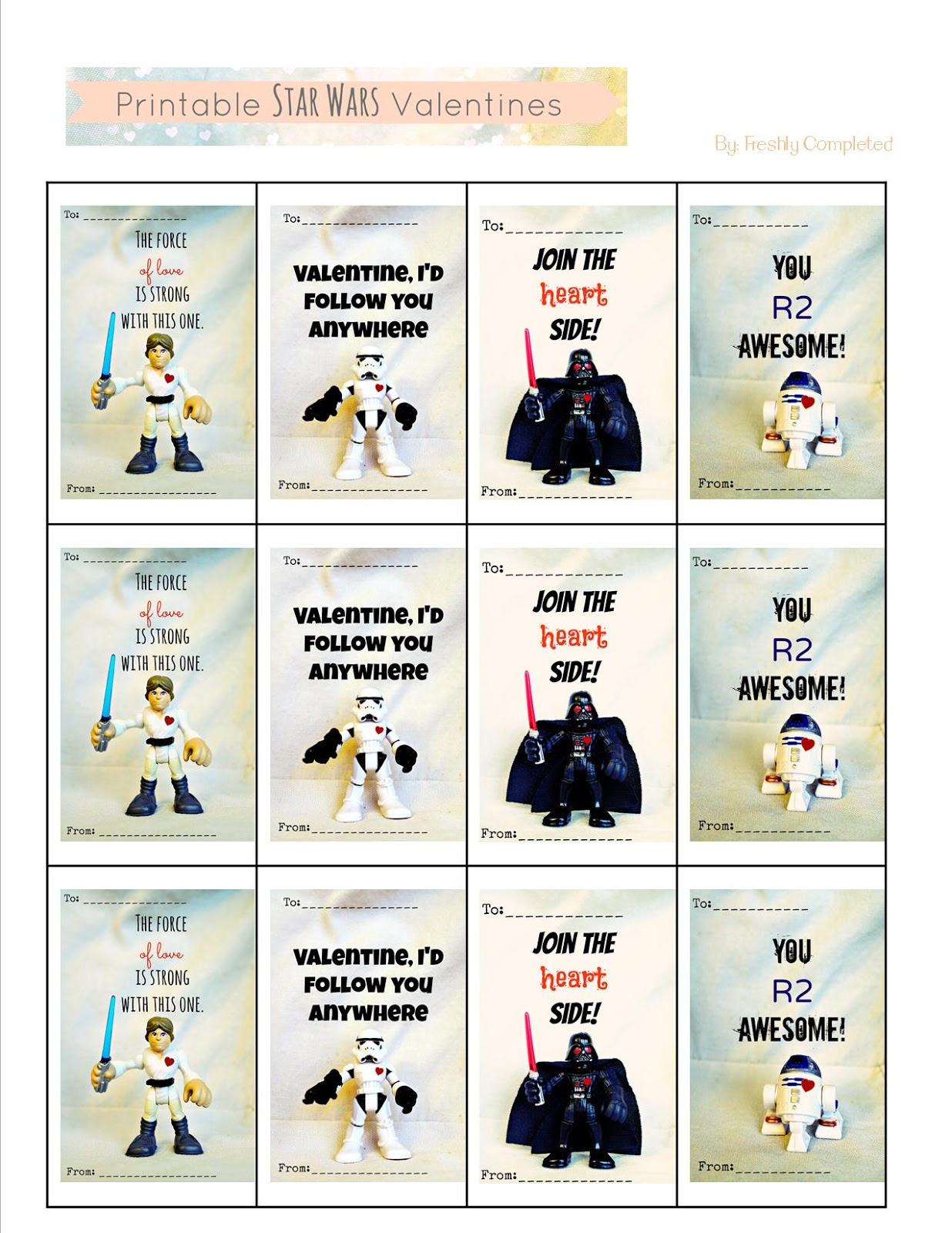 Printable Star Wars Valentines in Free Star Wars Printable Valentines