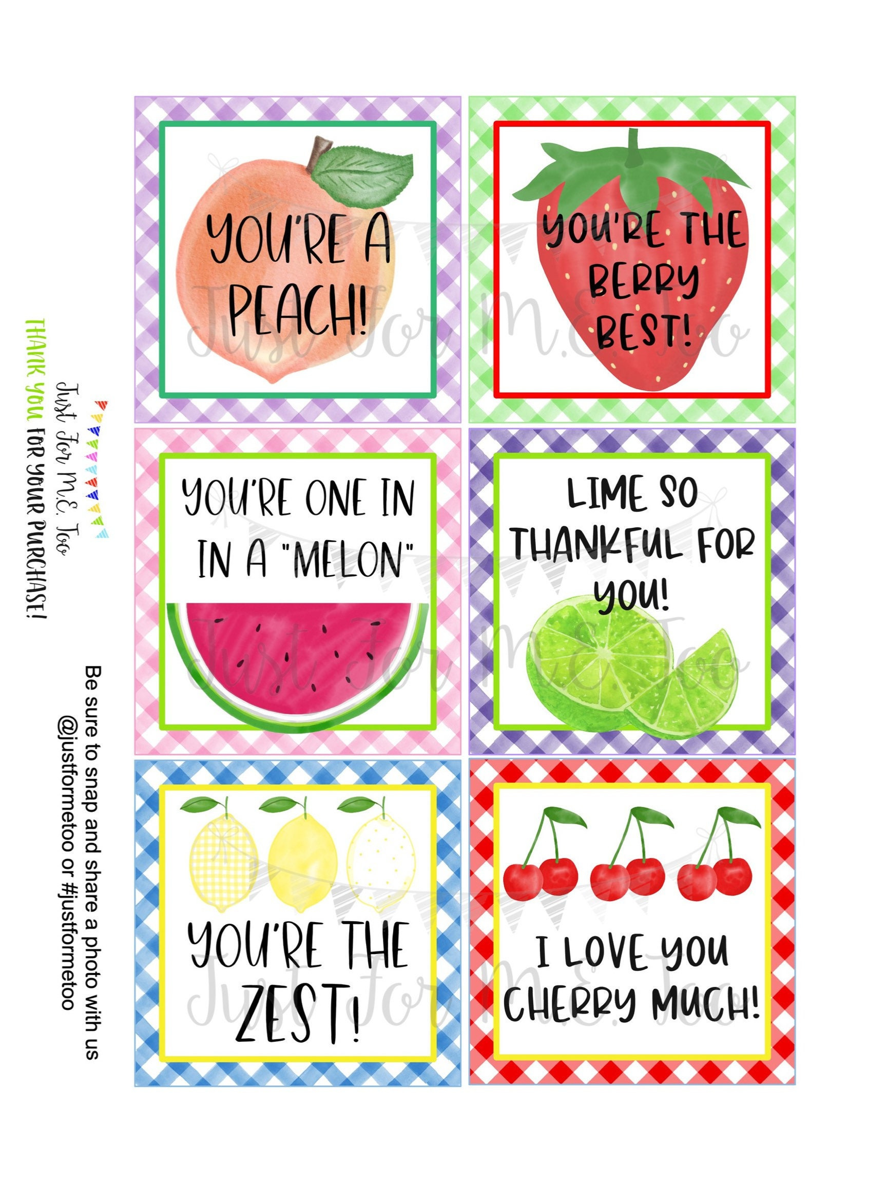 Printable Tags, Instant Download, Digital Download, Gift Tags inside Free Printable Summer Gift Tags