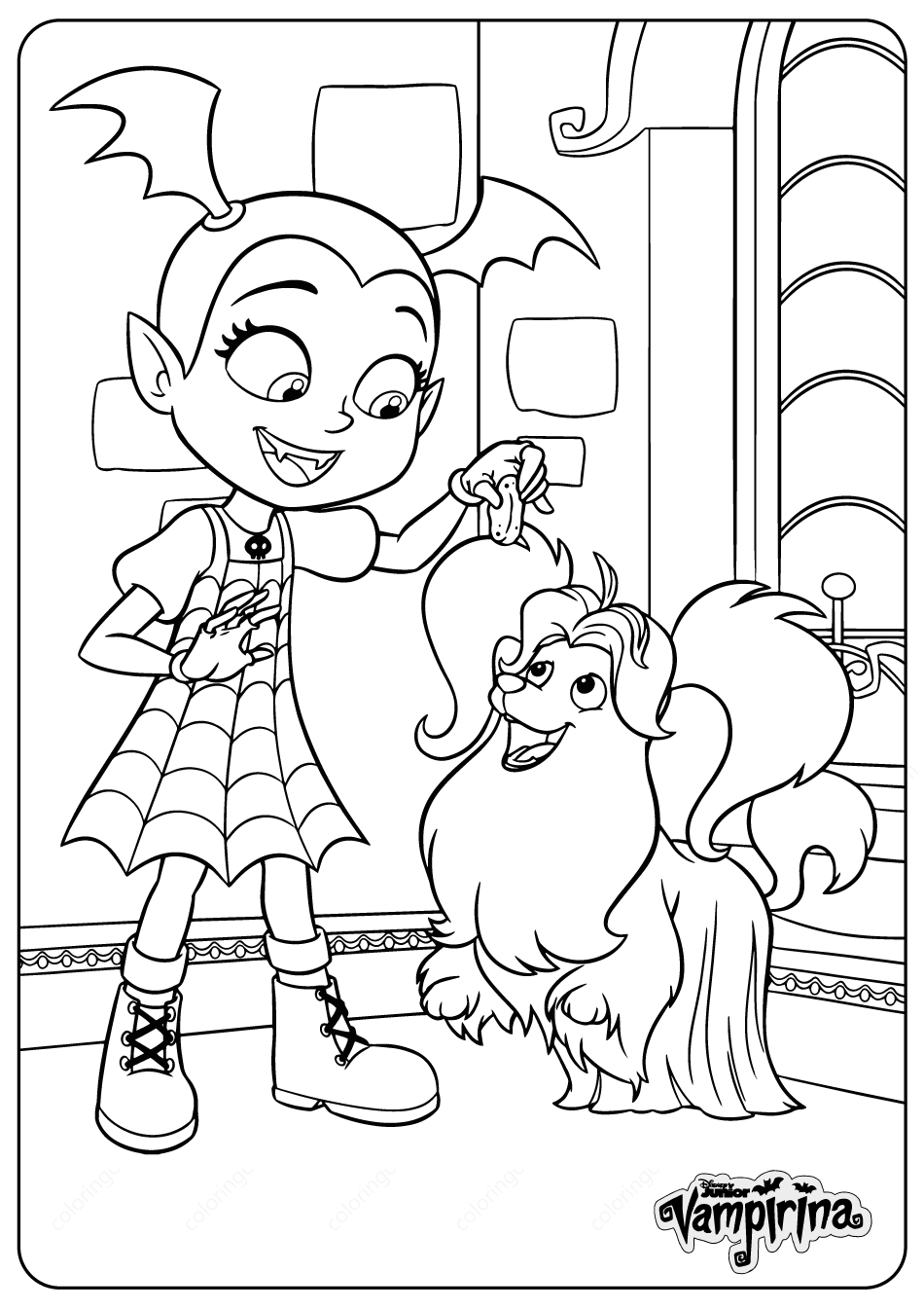 Printable Vampirina And Wolfie Coloring Pages intended for Vampirina Free Printable Coloring Pages