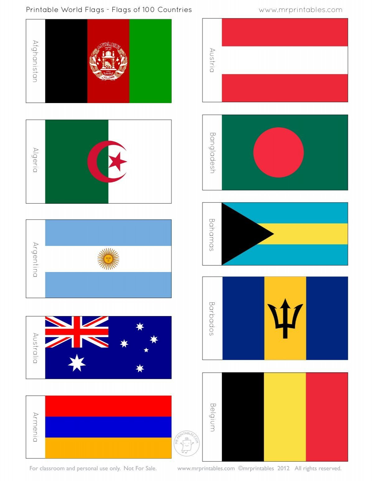 Printable World Flags - Mr Printables within Flags Of The World Free Printable