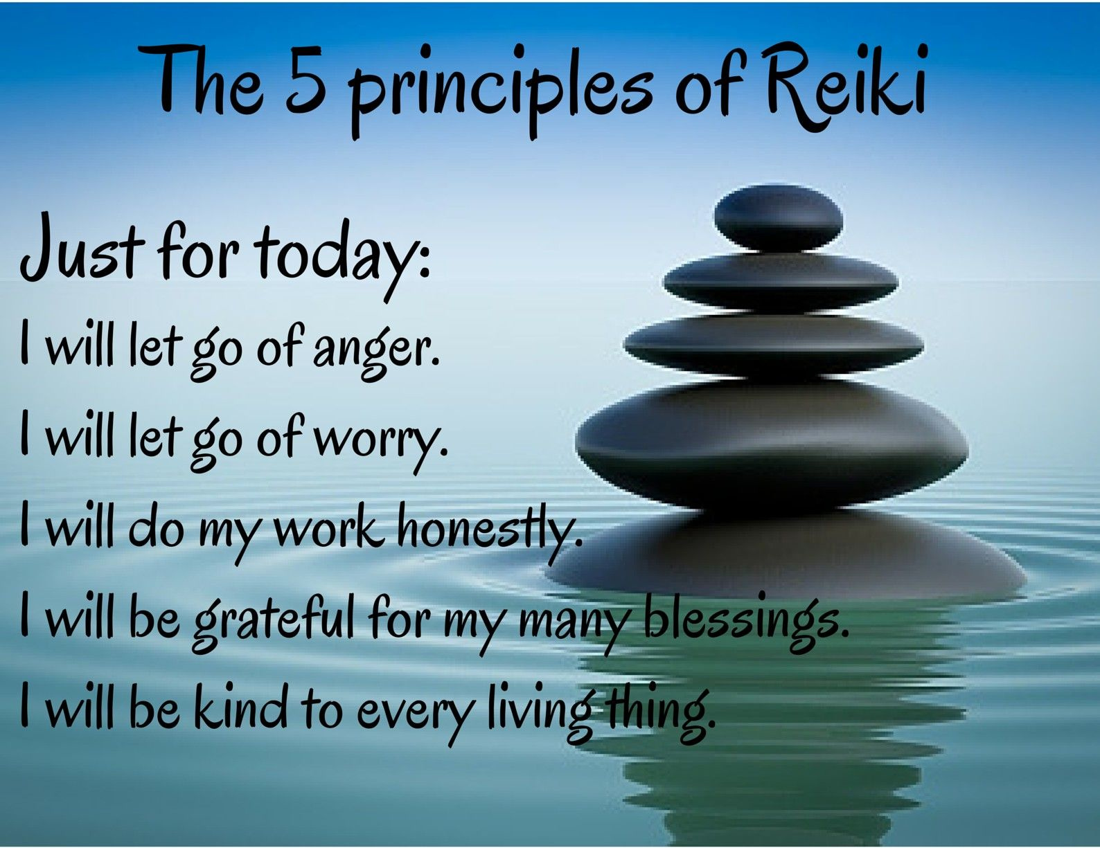 Reiki Principles Image throughout Reiki Principles Printable Free