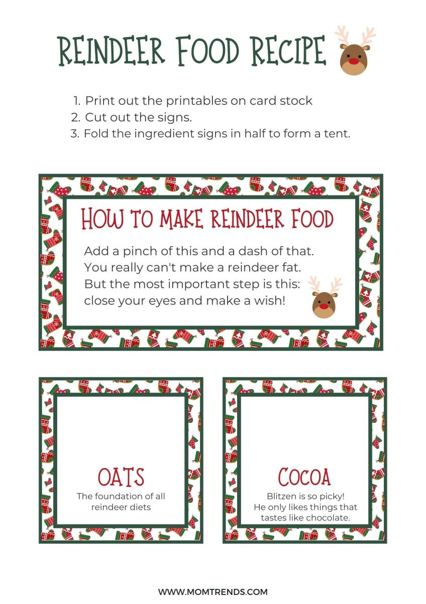 Reindeer Food Free Printables - Momtrends regarding Free Printable For Reindeer Food