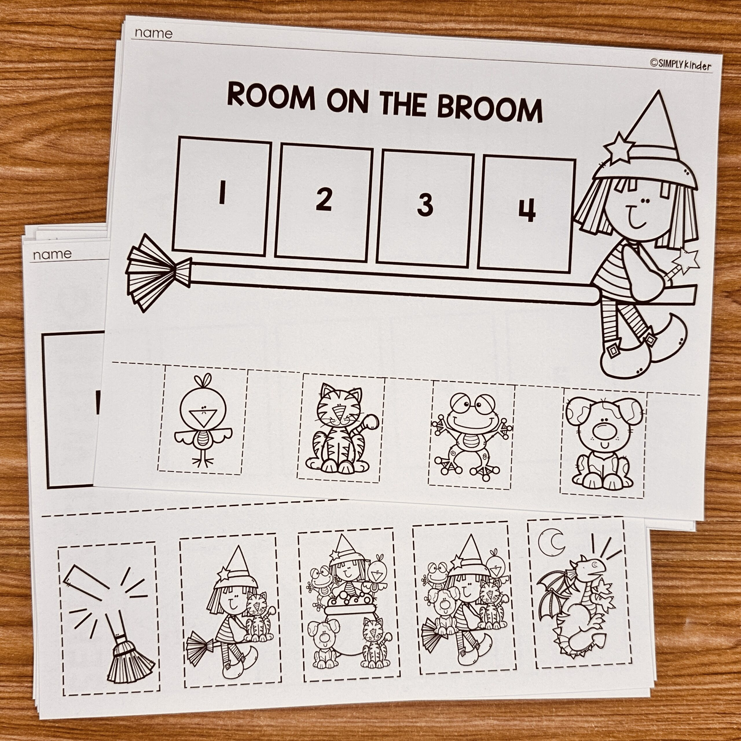 Room On The Broom Sequencing - Simply Kinder Plus for Room on the Broom Free Printables