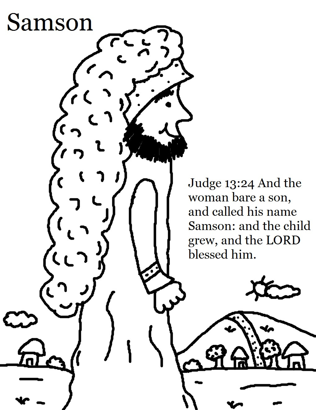 Samson And Delilah Coloring Pages regarding Samson Coloring Page Free Printable