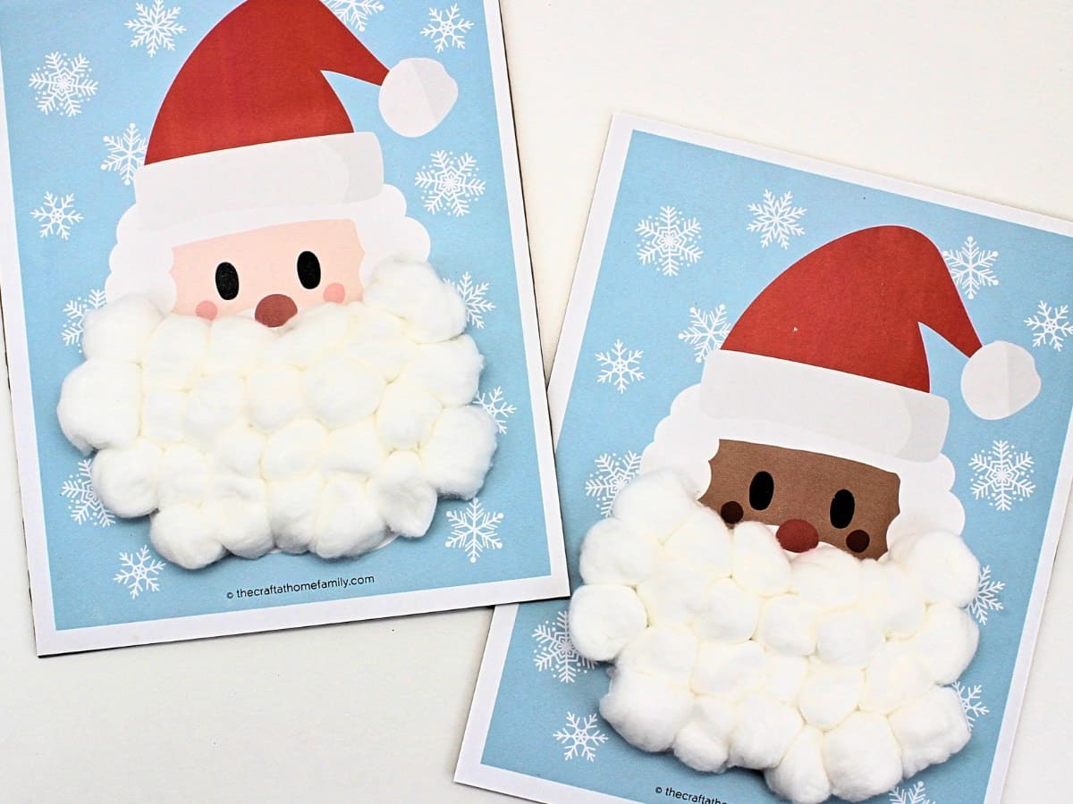 Santa&amp;#039;S Beard Countdown Calendar intended for Free Printable Santa Cotton Ball Beard