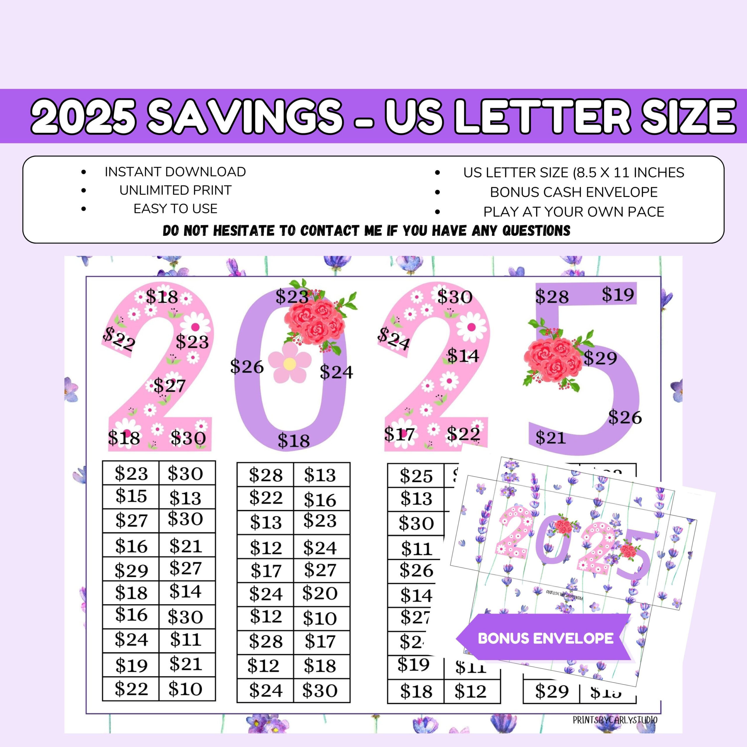 Save 2025 In Year 2025 Saving Challenge Cash Envelope Printable inside Free Printable Savings Challenge 2025 Printable