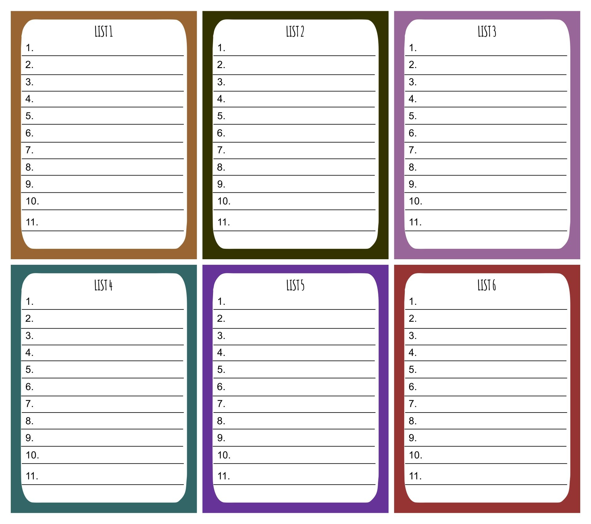 Scattergories Lists 1-12 - 10 Free Pdf Printables | Printablee inside Free Printable Scattergories Sheets