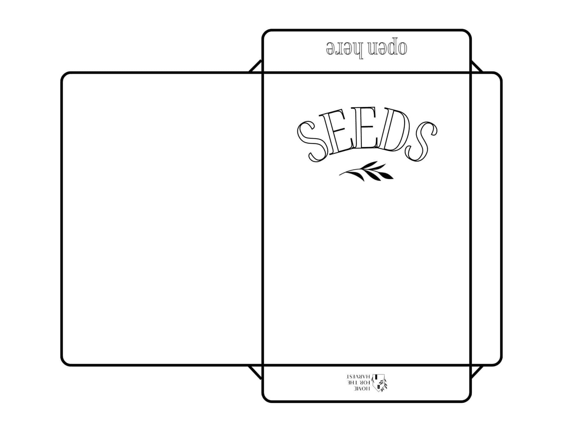 Seed Packet Template for Free Printable Seed Packet Template