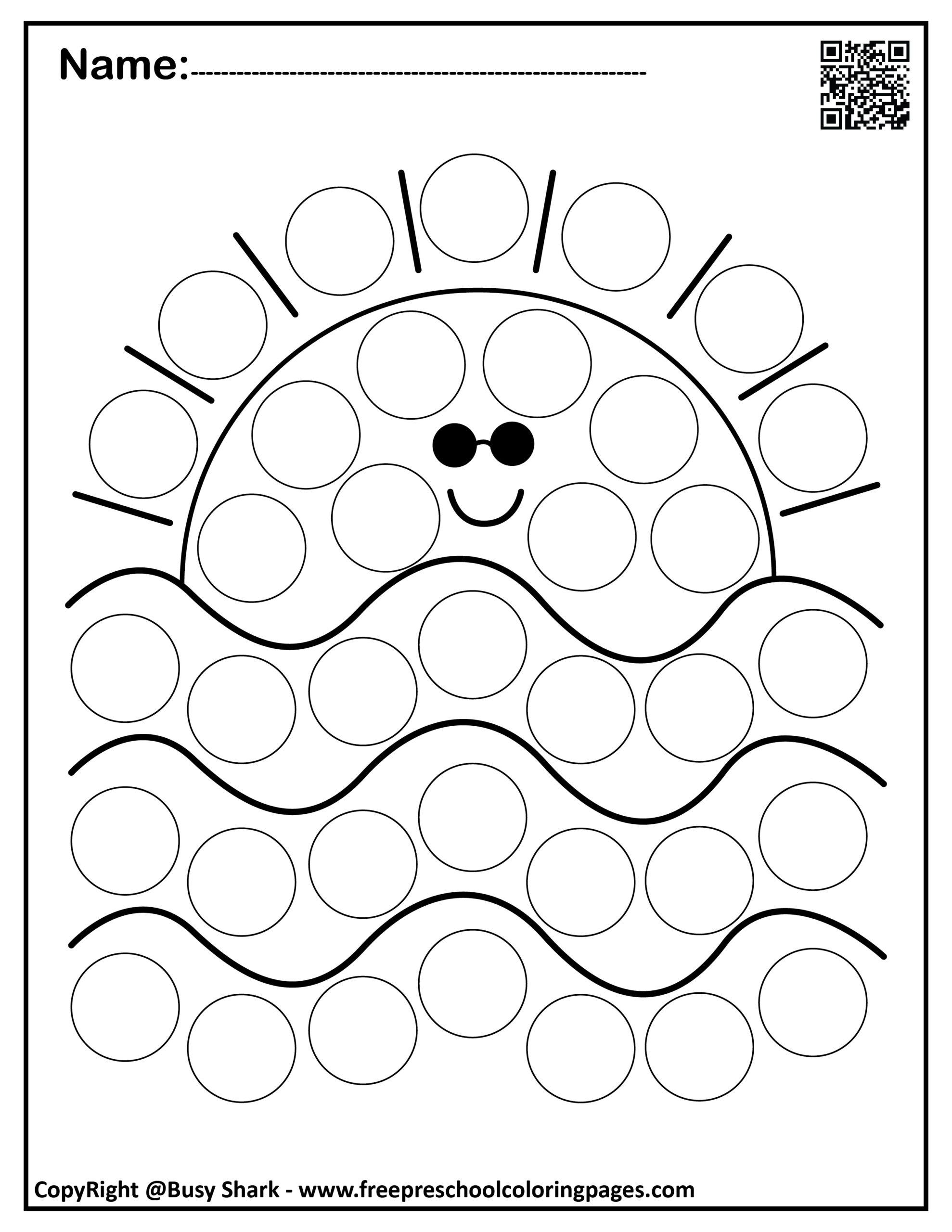 Set Of Summer Dot Markers Pages for Dot Markers Free Printables