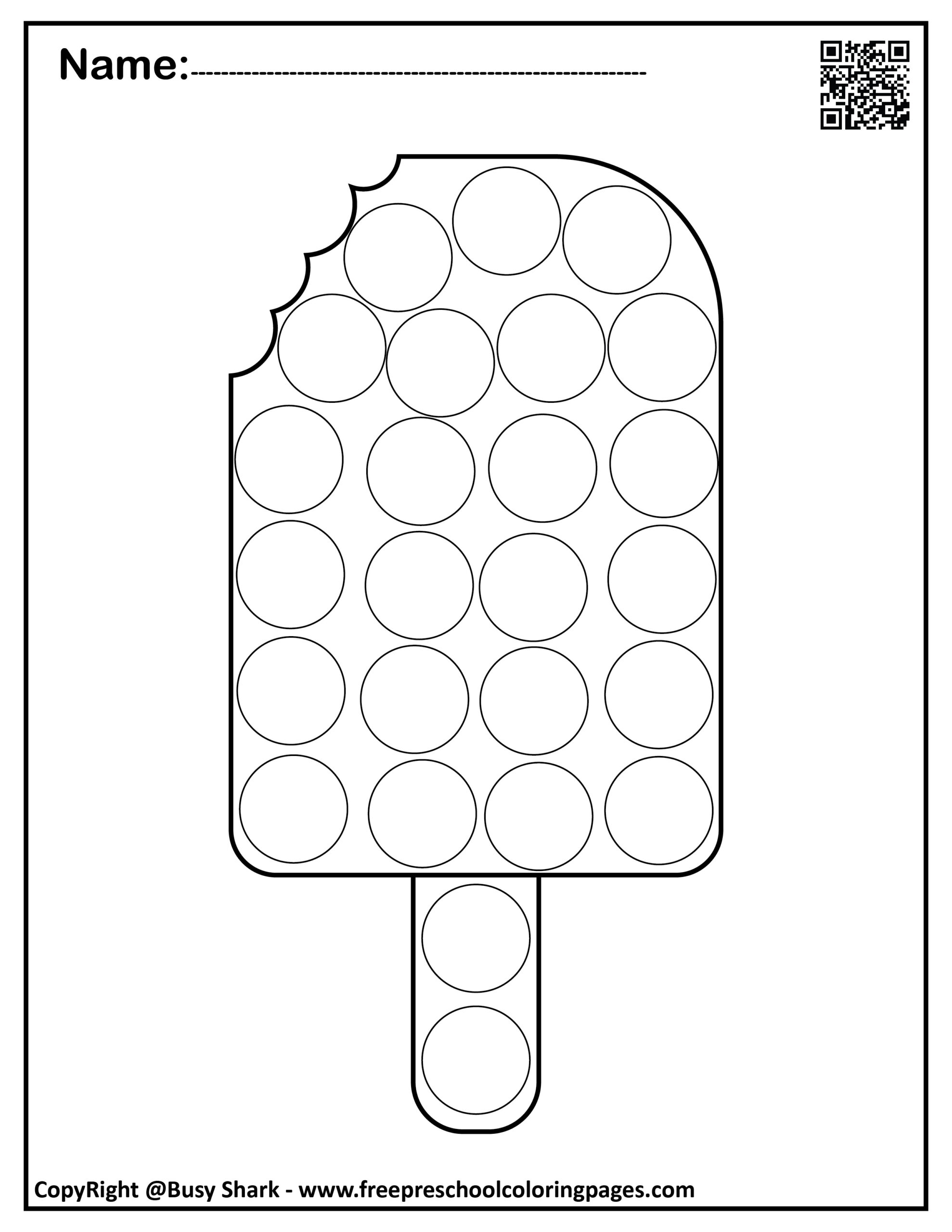 Set Of Summer Dot Markers Pages intended for Free Dot Marker Printables