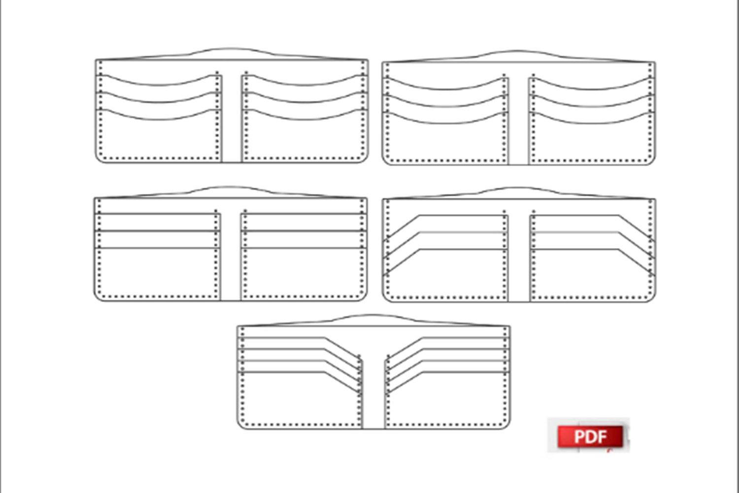 Simple Wallet Pattern-Leather Card Wallet Pdf-Slim Walletpdf throughout Printable Wallet Pattern Free