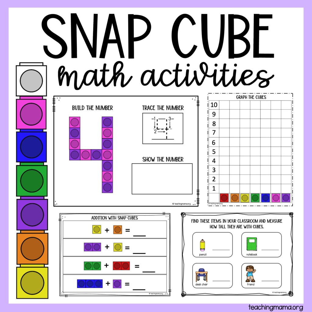 Snap Cube Number Sheets - Teaching Mama pertaining to Free Printable Unifix Cubes Worksheets