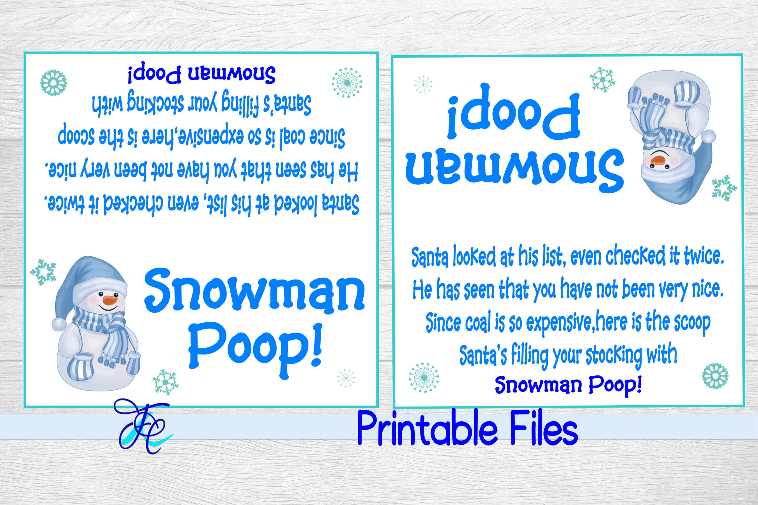 Snowman Poop! Bag Topperfamily Creations | Thehungryjpeg in Snowman Poop Poem Printable Free