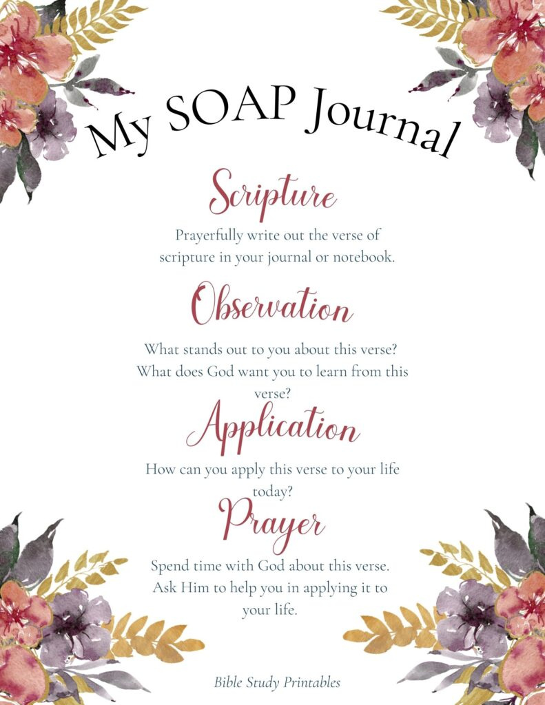 Soap Bible Study Method (Plus Free Printable) for Soap Bible Study Method Free Printable