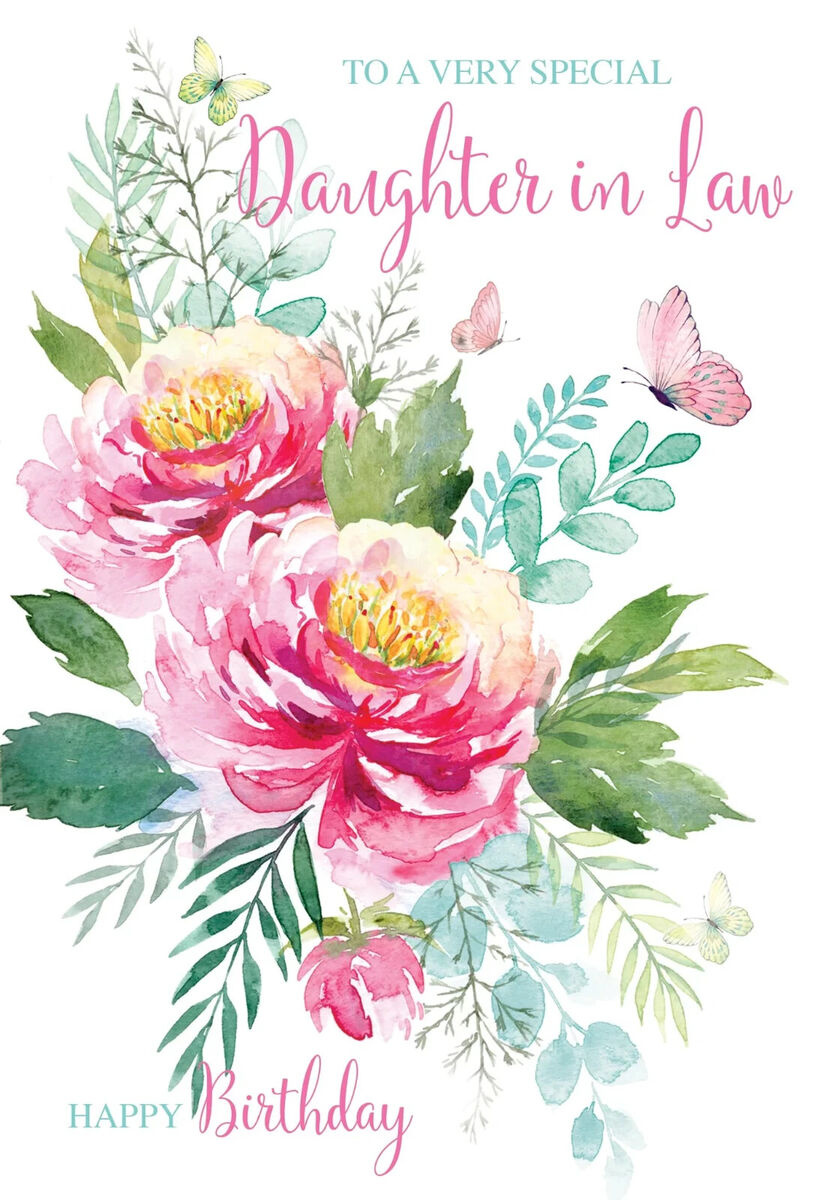 Special Daughter-In-Law Birthday Card Female - Foil Quality Party Cherry Orchard with Free Printable Birthday Cards For Daughter In Law