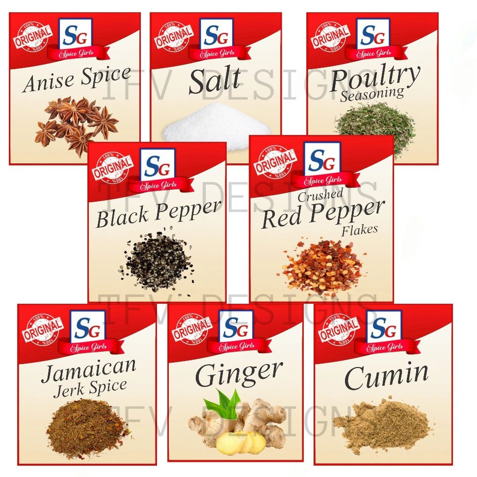 Spice Labels Png - Etsy regarding Downloadable Free Printable Mccormick Spice Labels