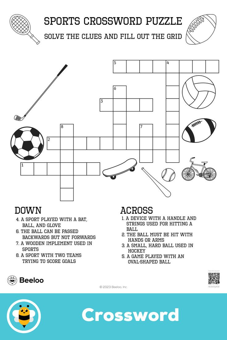 Sports Crossword Puzzle for Sports Crossword Puzzle Printable