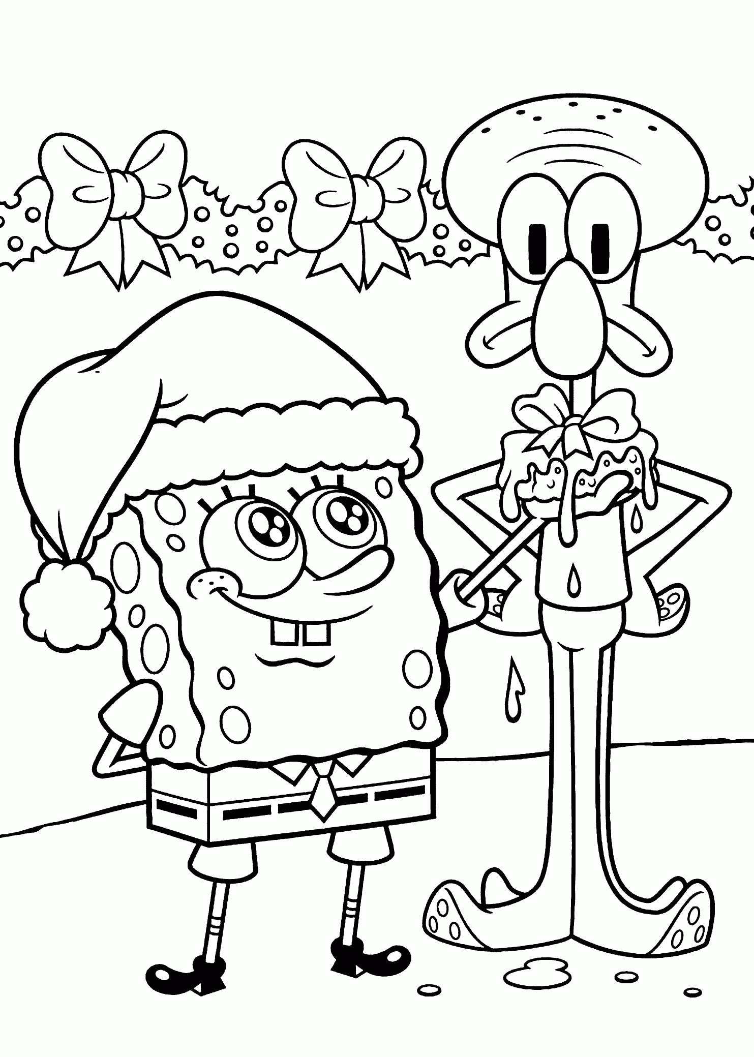 Squidward Coloring Pages - Best Coloring Pages For Kids pertaining to Free Printable Spongebob Christmas Coloring Pages