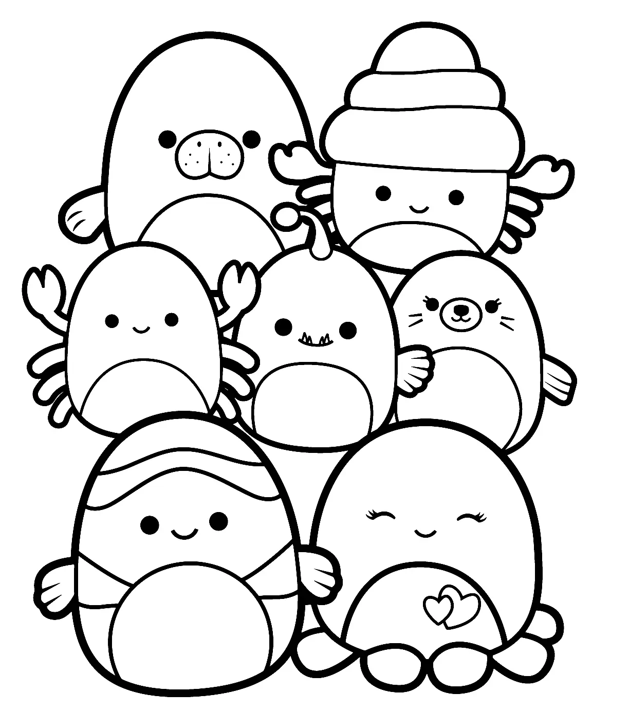 Squishmallow Coloring Pages To Print - Free Printable Coloring Pages throughout Free Printable Squishmallow Coloring Pages