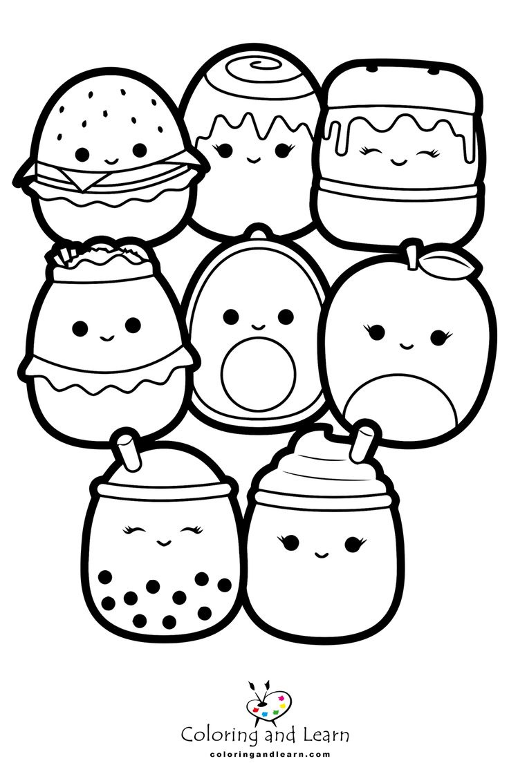 Squishmallows Coloring Pages - Coloringandlearn within Free Squishmallow Coloring Pages Printable