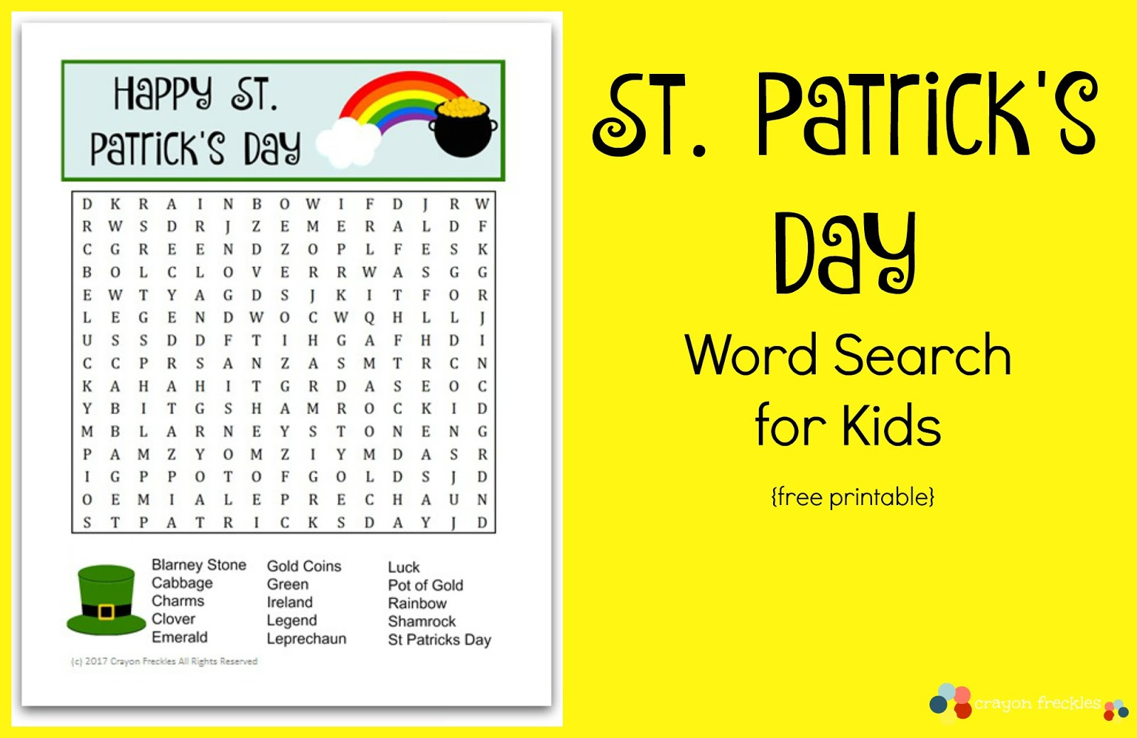 St. Patrick&amp;#039;S Day Word Search For Kids {Free Printable} - Do Play inside Free Printable St Patrick&amp;#039;S Day Word Search