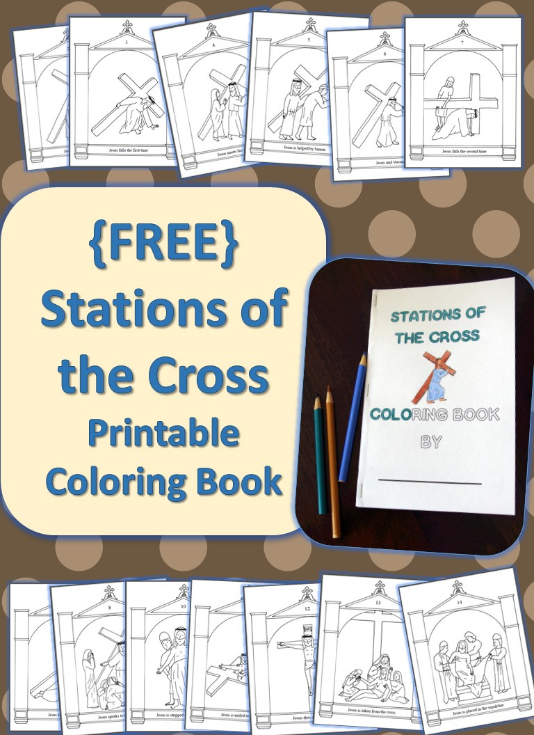 Stations Of The Cross Printable Coloring Book {Free} - Drawn2Bcreative pertaining to Free Stations of the Cross Printables