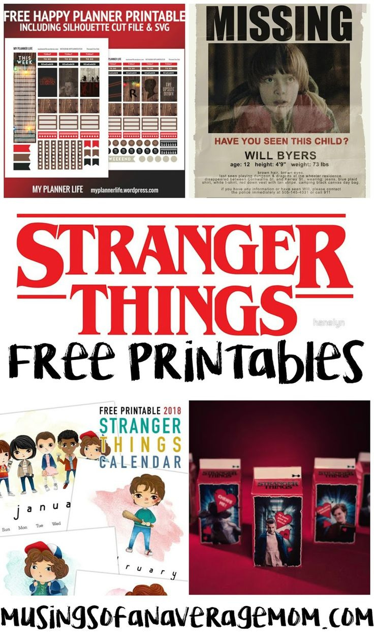 Stranger Things Free Printables pertaining to Stranger Things Free Printables