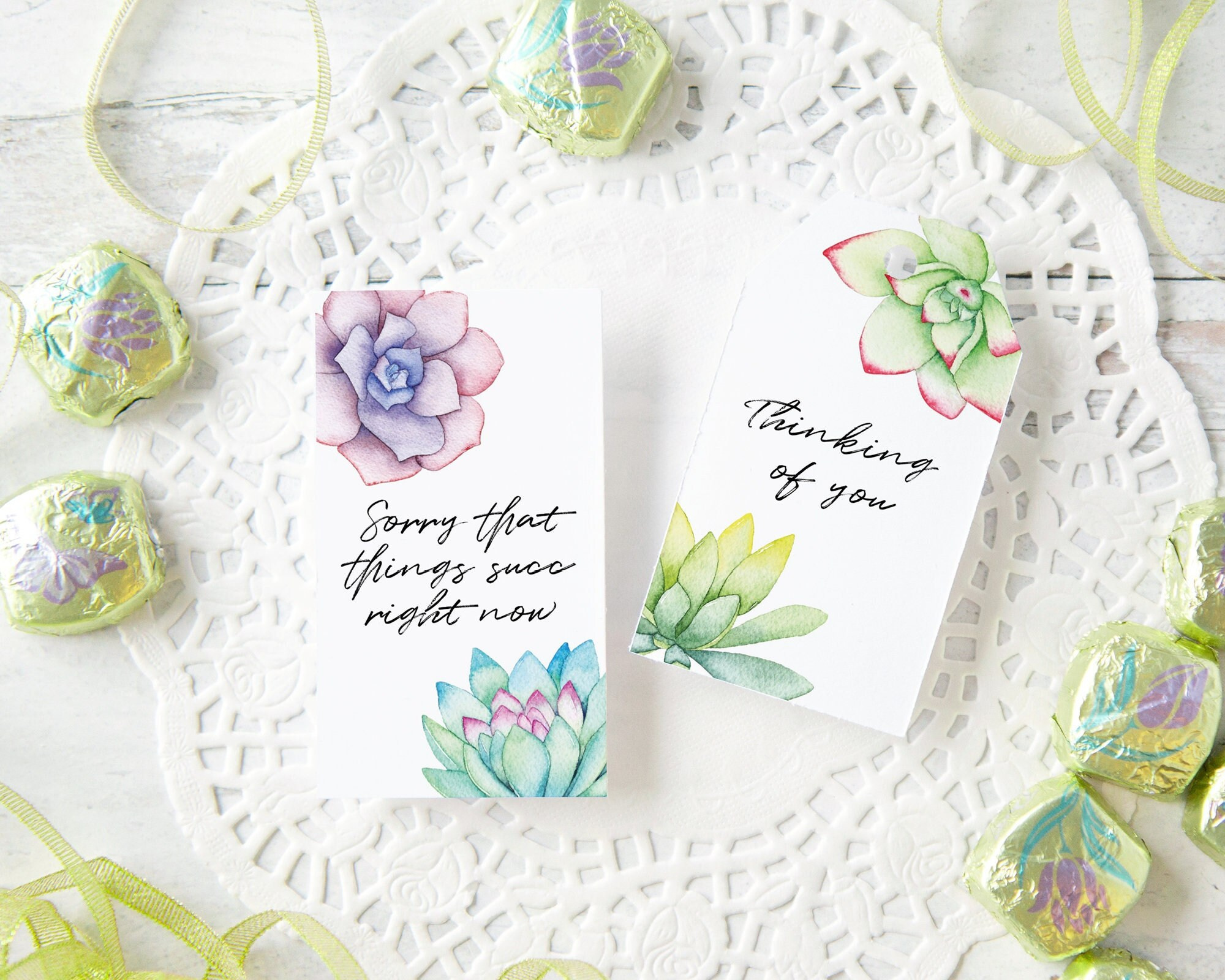 Succulent Gift Tags Printable Favor Tags That You Can Edit In within Free Printable Succulent Gift Tags