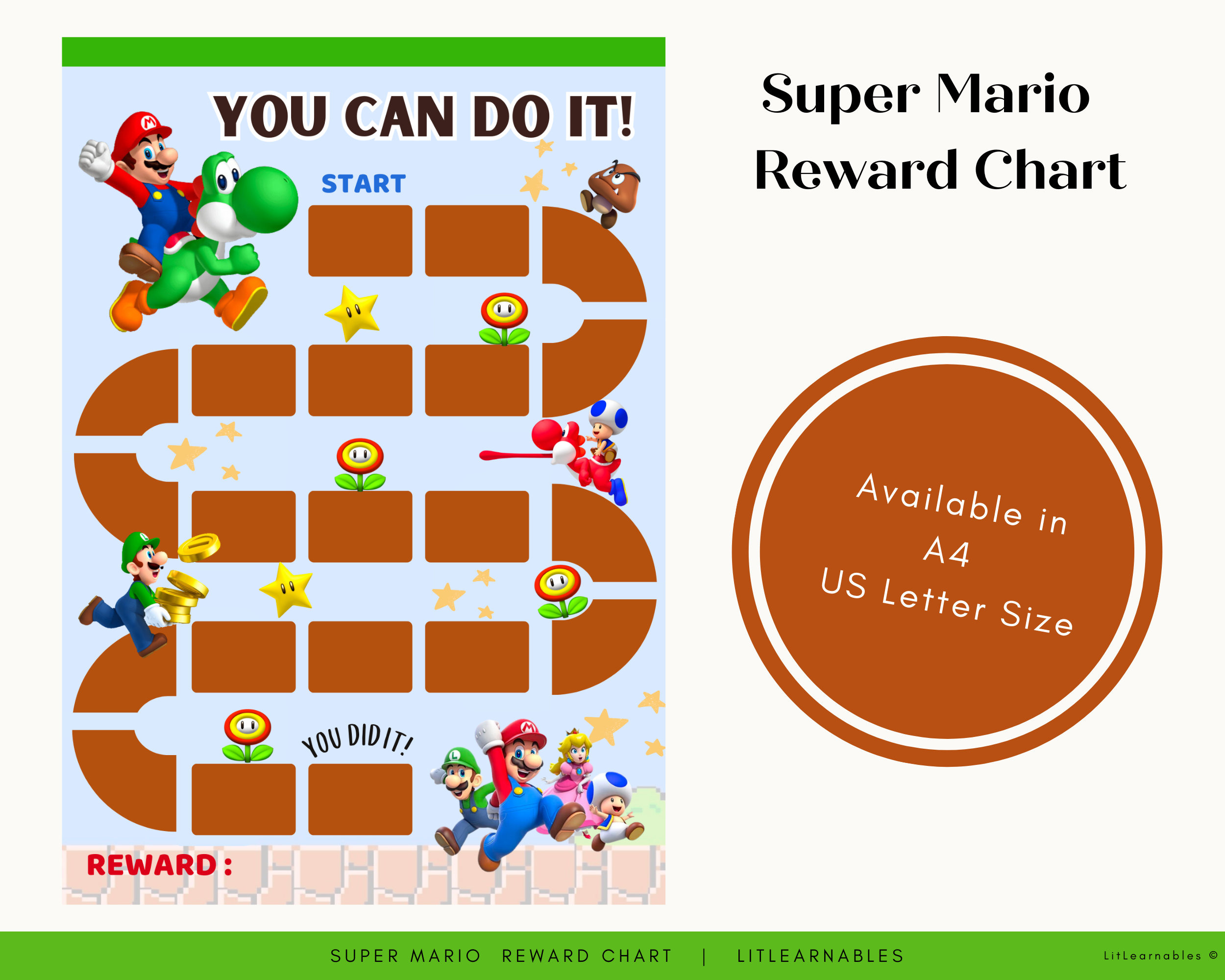 Super Mario Reward Chart Editable Toddler Reward Chart Behavior throughout Free Printable Super Mario Reward Chart Printable