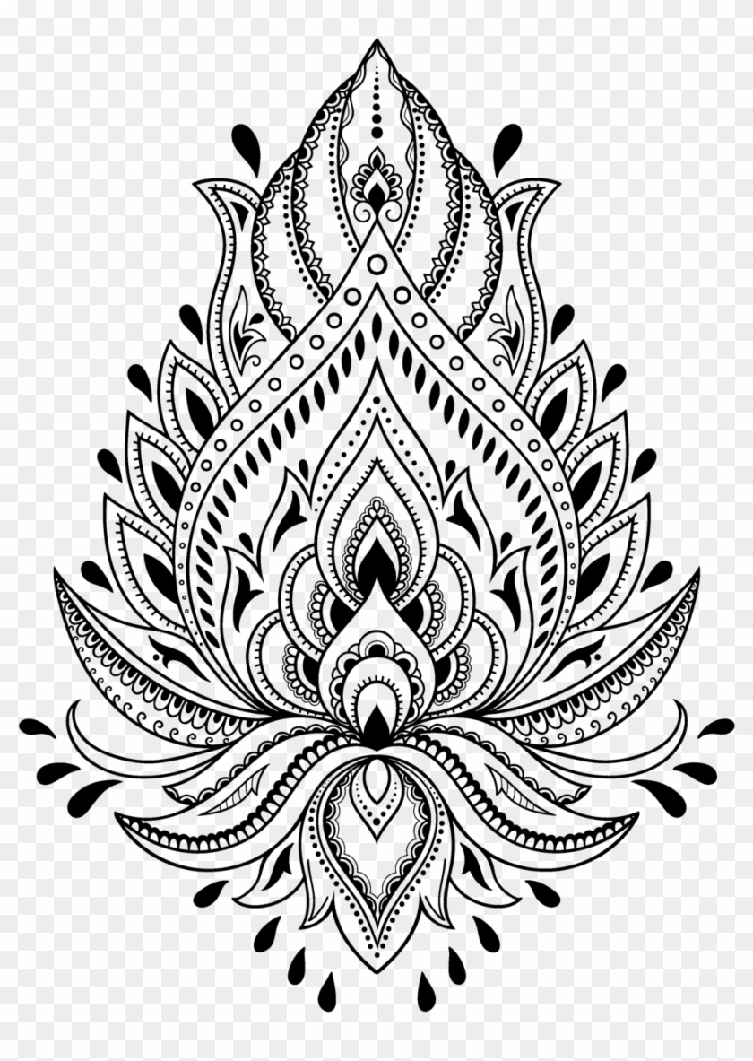 Tattoo Henna Stencil Template Mehndi Free Hd Image - Henna with Printable Henna Stencils Free