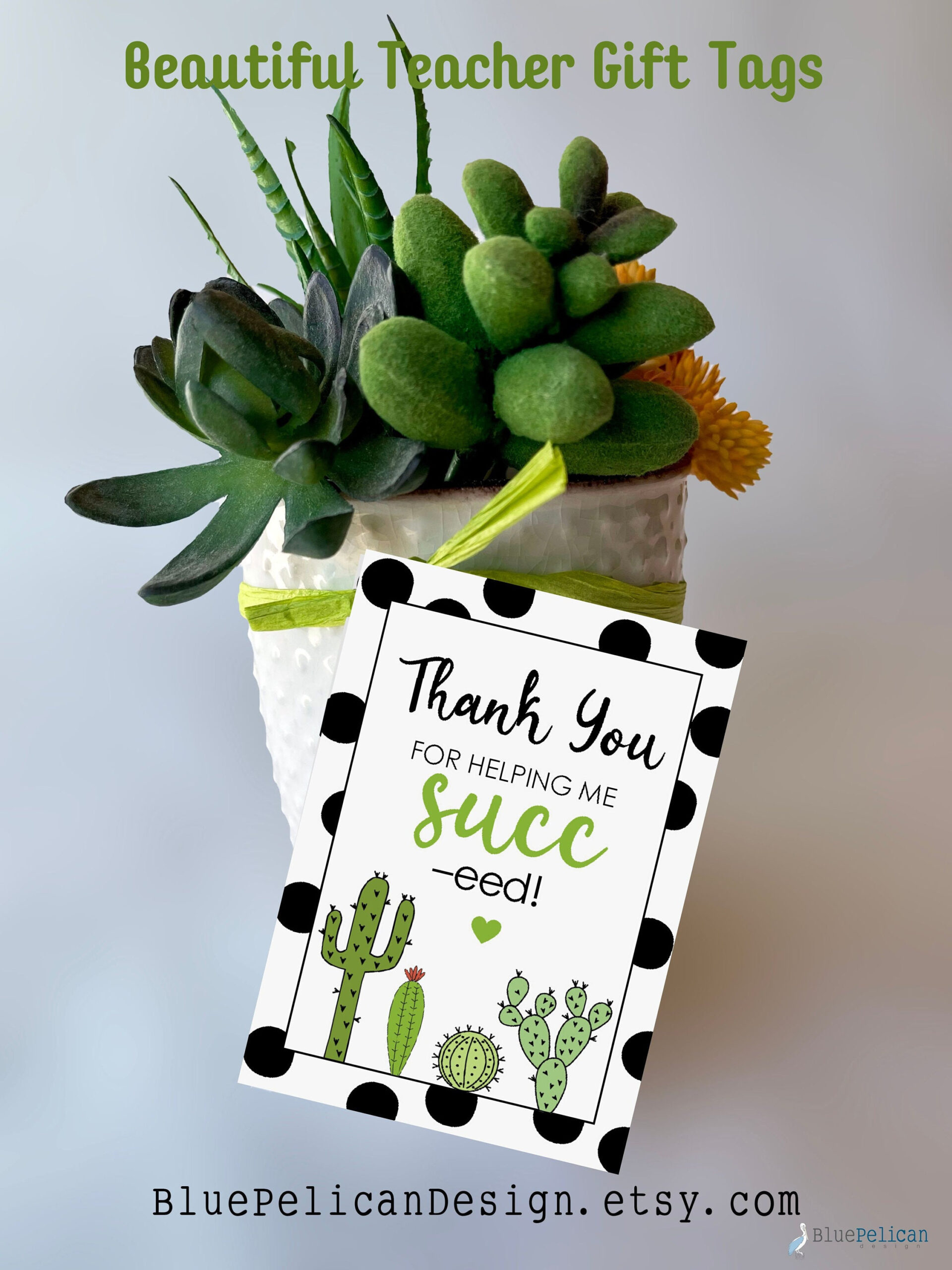 Teacher Appreciation Gift Ideas Teacher Gift Tags Printable Tags regarding Free Printable Succulent Gift Tags