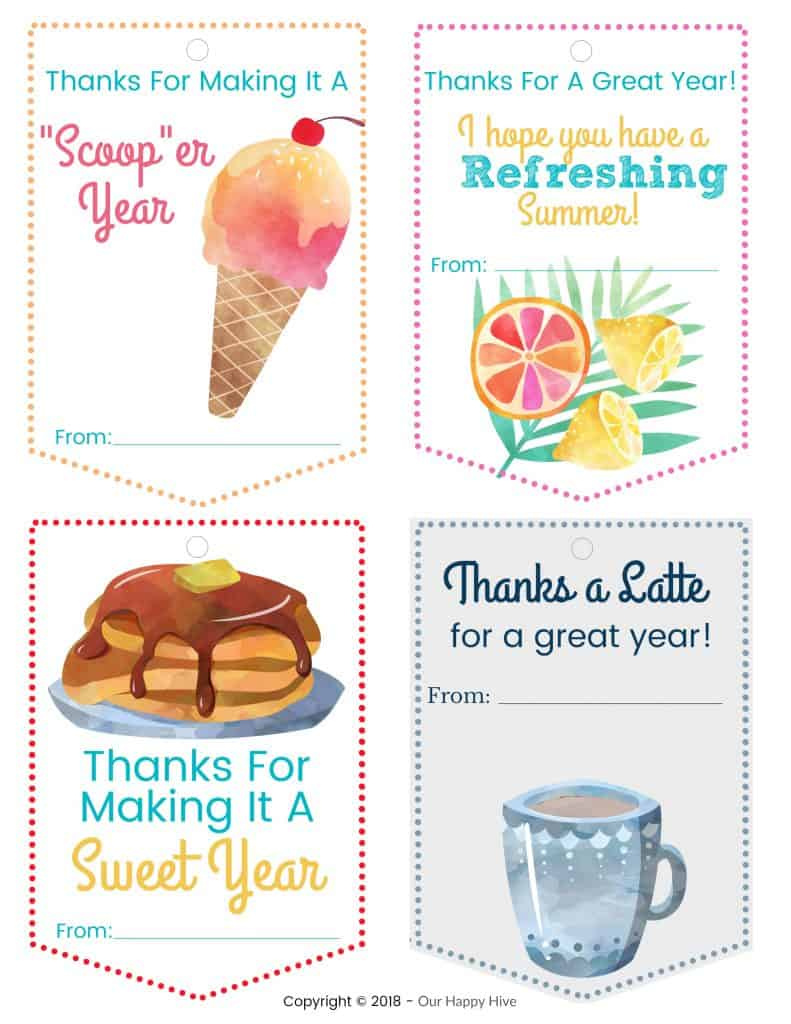 Teachers Gifts They Will Love &amp;amp; You Will Too – With Free Printable with regard to Free Printable Summer Gift Tags