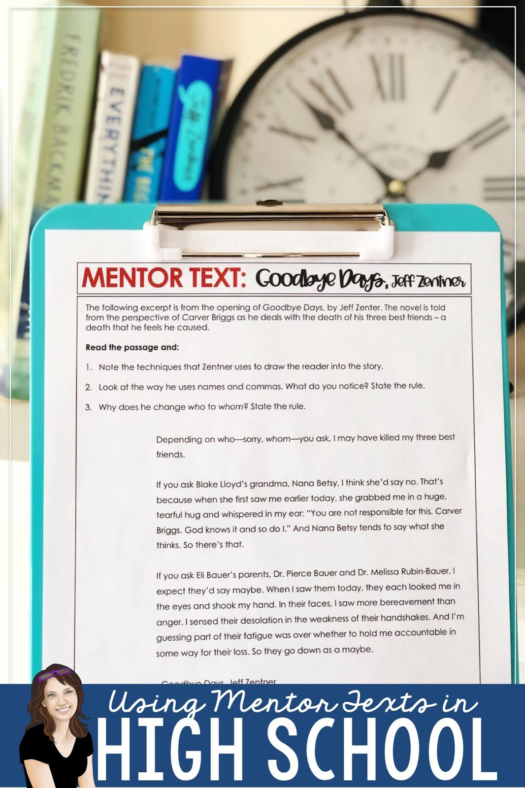 Teaching With Mentor Texts In High School - The Secondary English for Free Printable Mentor Sentence