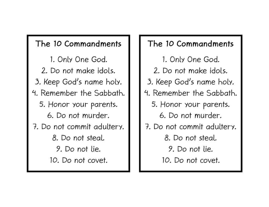 Ten Commandments For Kids Bible Craft - Christian Preschool Printables inside Free Printable 10 Commandments For Preschoolers