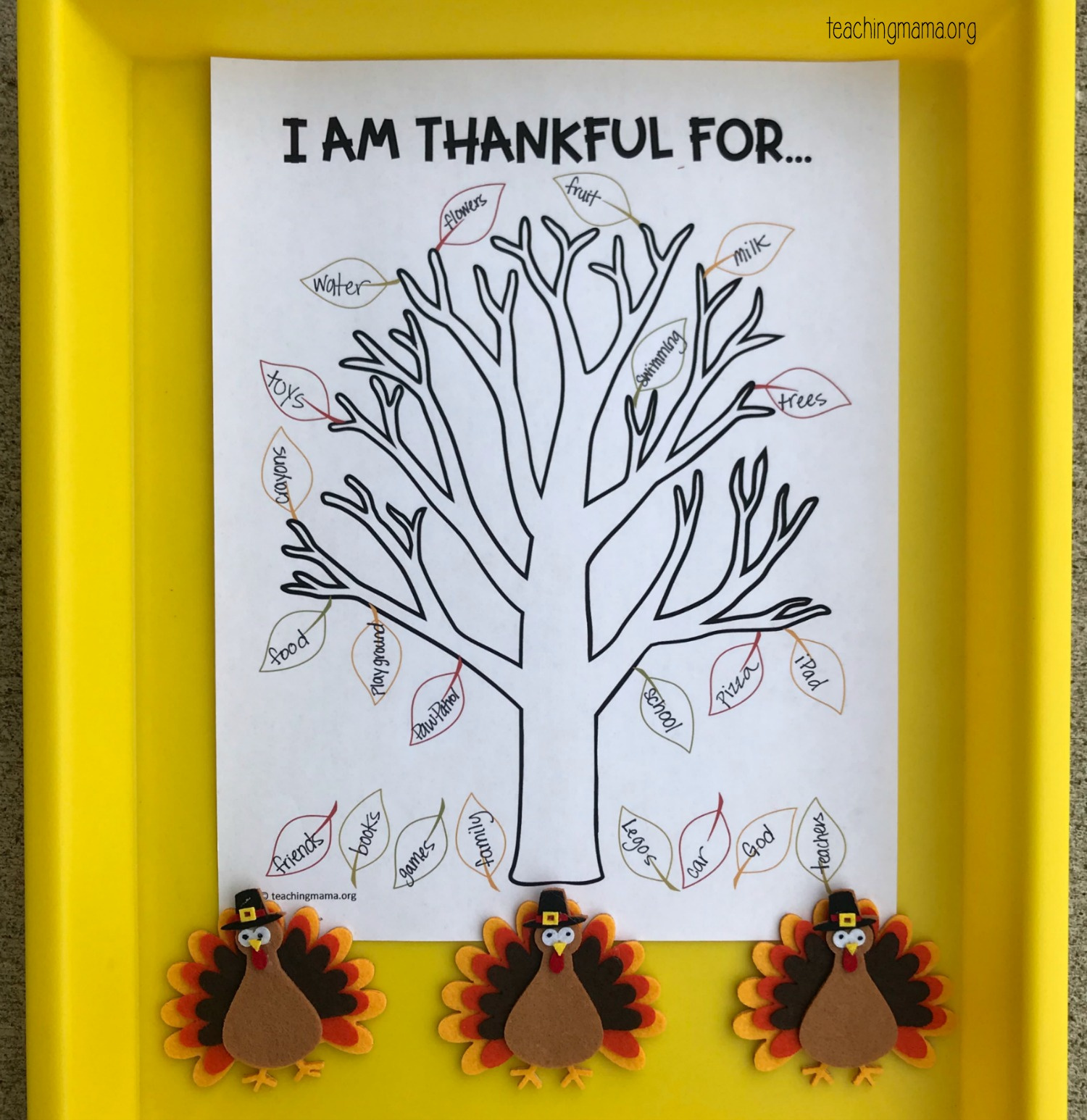 Thankful Tree Printable pertaining to Free Printable Thankful Tree Printable