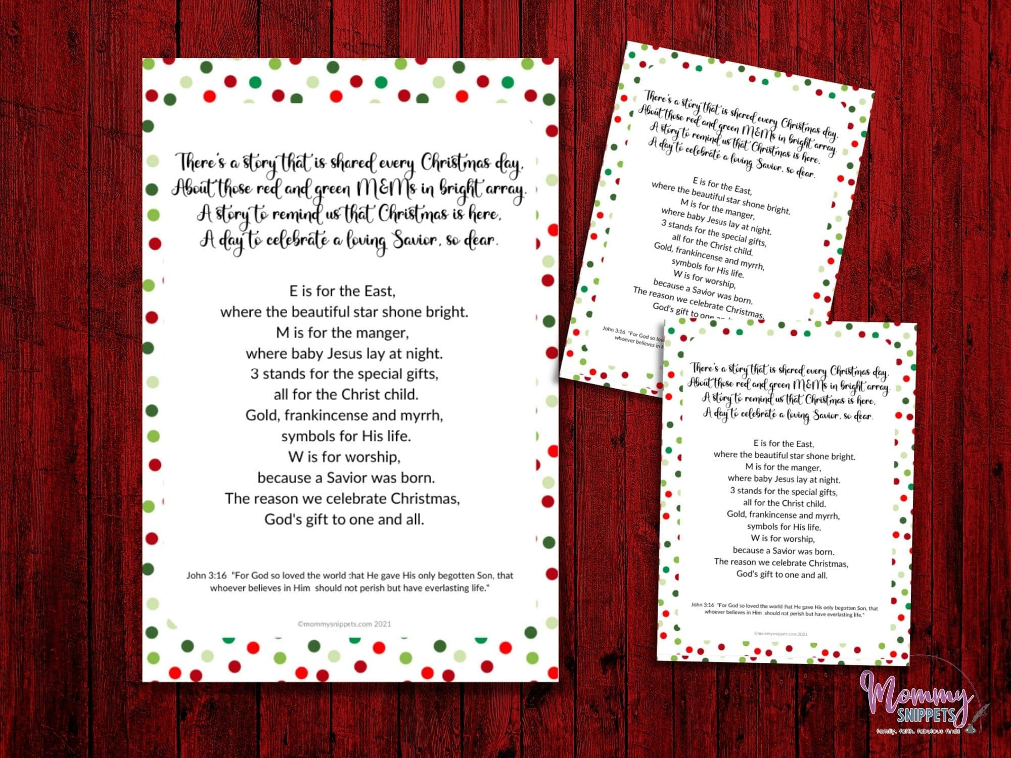 The Christmas M&amp;amp;M&amp;#039;S Poem: The True Meaning Of Christmas Poem pertaining to Free Printable M&amp;amp;amp;M Christmas Poem