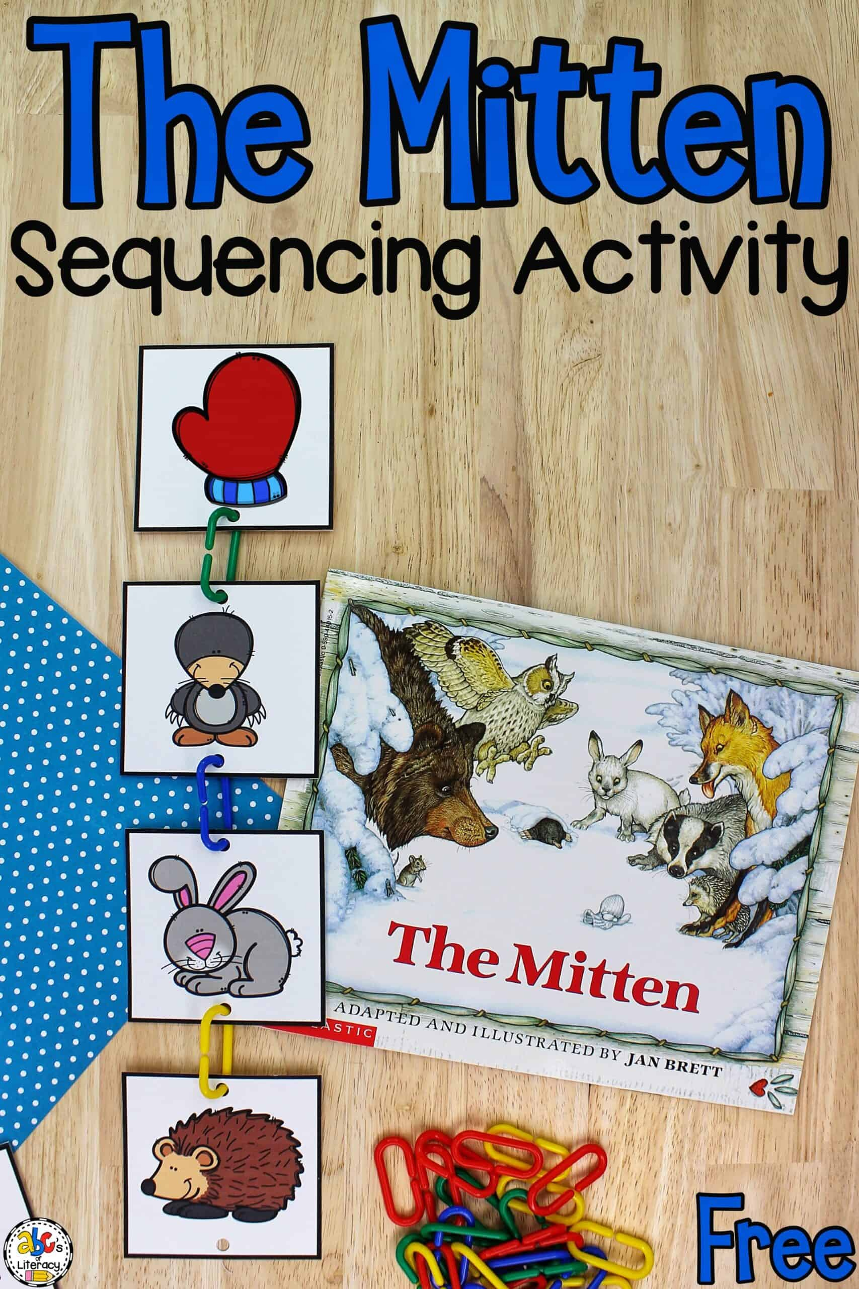 The Mitten Sequencing Activity: Connect Links Activity intended for Free the Mitten Printables