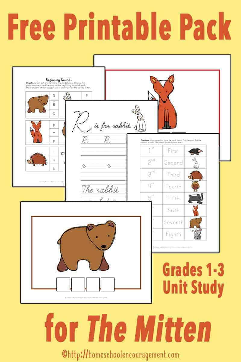 The Mitten Unit Study And Printable in The Mitten Printables Free