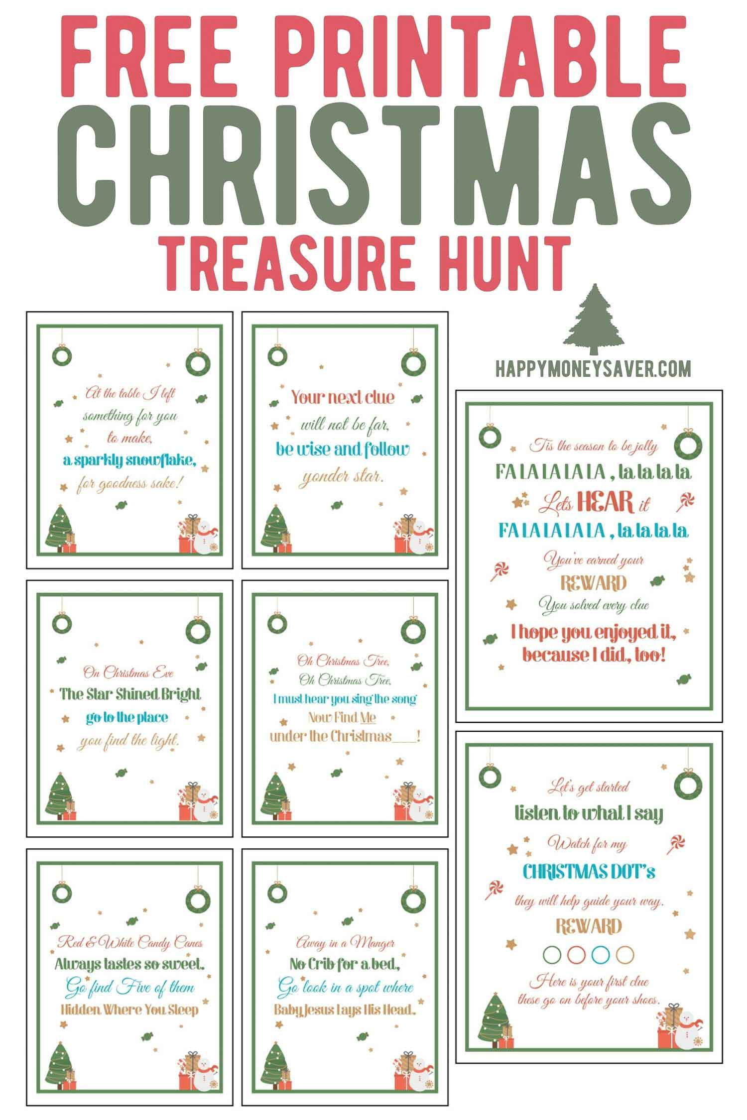 The Ultimate Christmas Treasure Hunt + Free Printable regarding Free Printable Christmas Scavenger Hunt Rhyming Clues