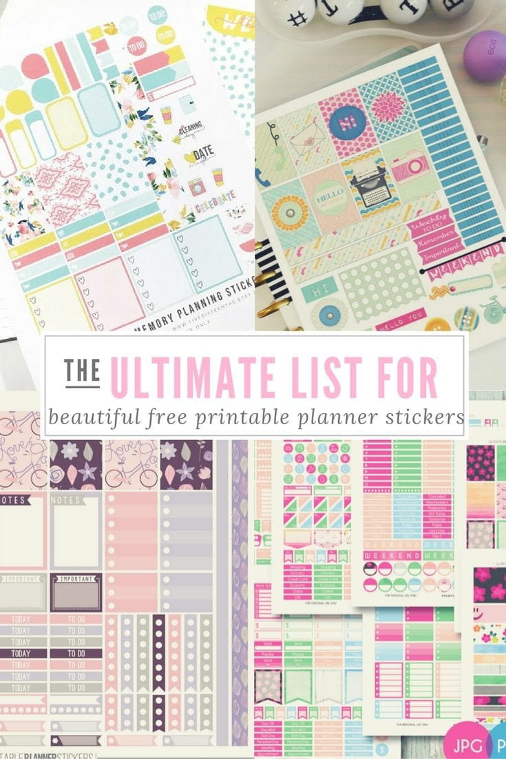 The Ultimate List For Beautiful Free Printable Planner Stickers with Happy Planner Free Printable Stickers