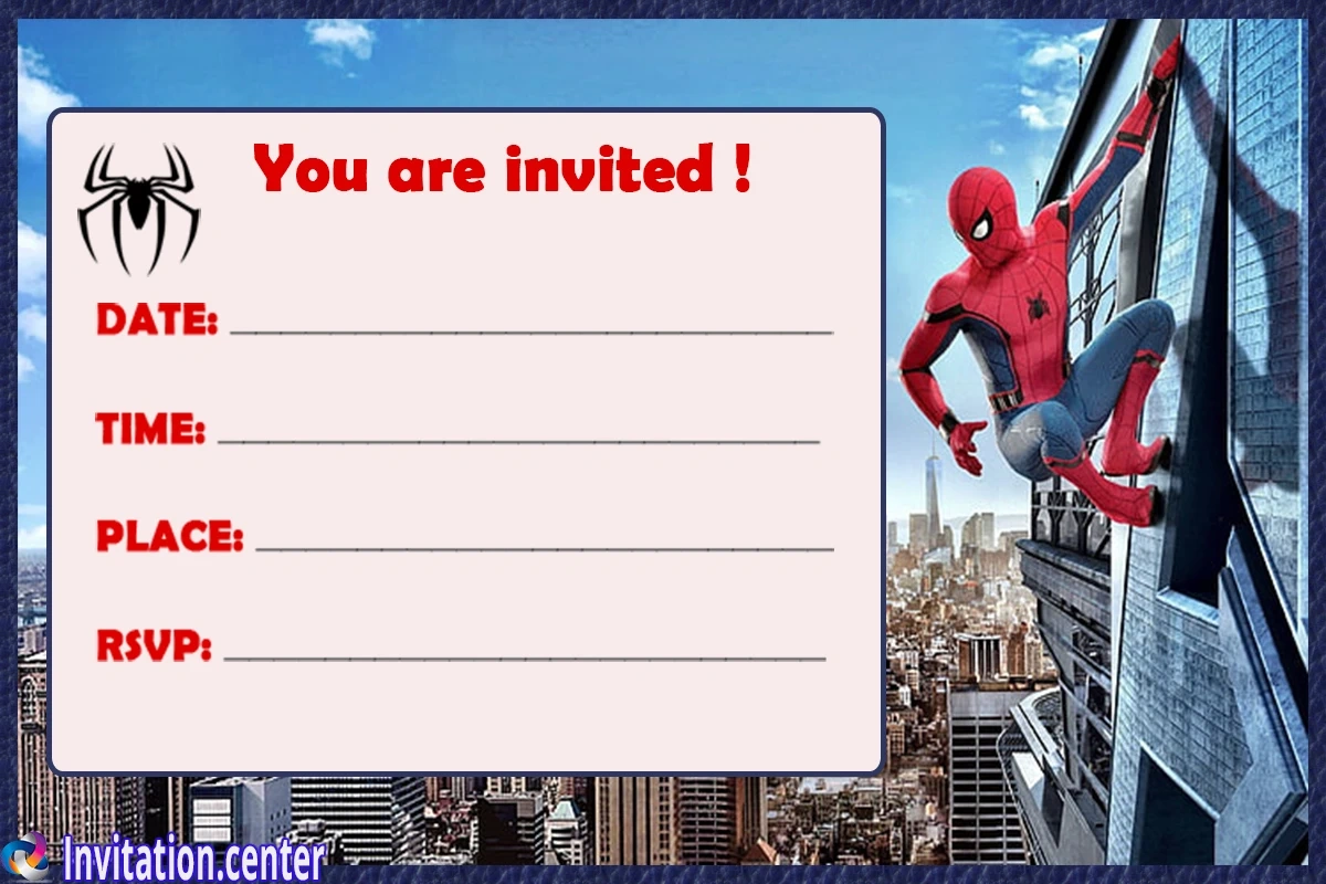 Throw The Ultimate Spider-Verse Party With These Free inside Spiderman Printable Invitations Free