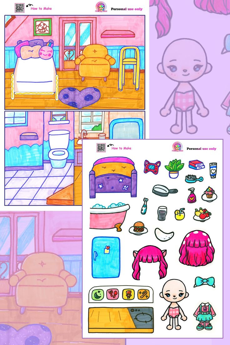 Toca Boca Cute Mini House Printables For Kids Diy Handmade throughout Toca Boca Free Printables