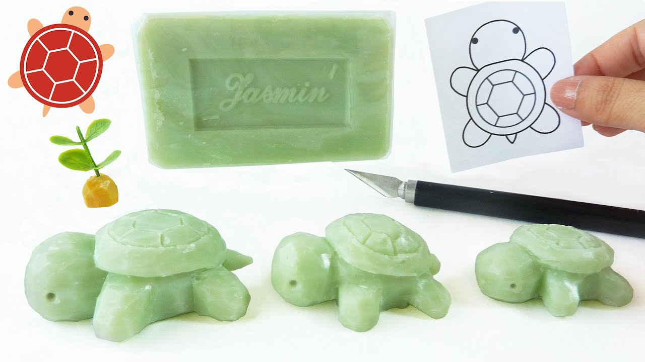 Tortoise Soap Carving - Turtle - Free Printable Template - How To Make - Soap Craft Easy |Diy for Free Printable Soap Carving Templates