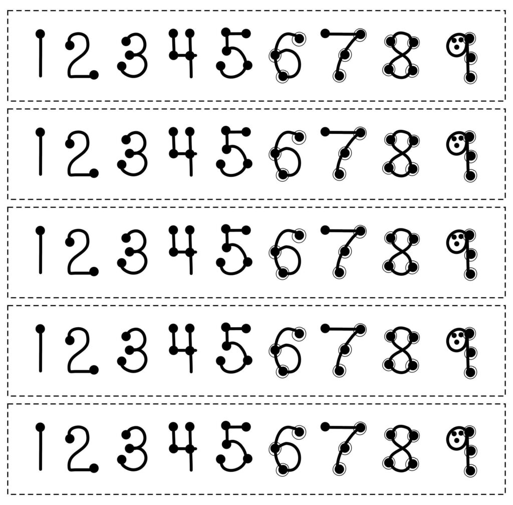 Touch Math Numbers Printable Touch Math Numbers 1-9 Printable Free – FREE Printable