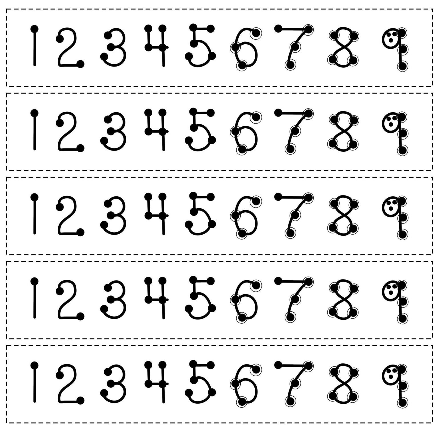 Touch Math Numbers Printable Touch Math Numbers 1-9 Printable Free – FREE Printable
