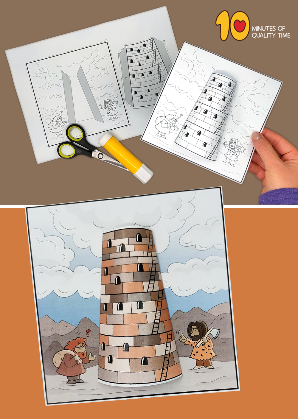 Tower Of Babel – 3D Bible Craft – 10 Minutes Of Quality Time throughout Free Printable Tower of Babel Activities